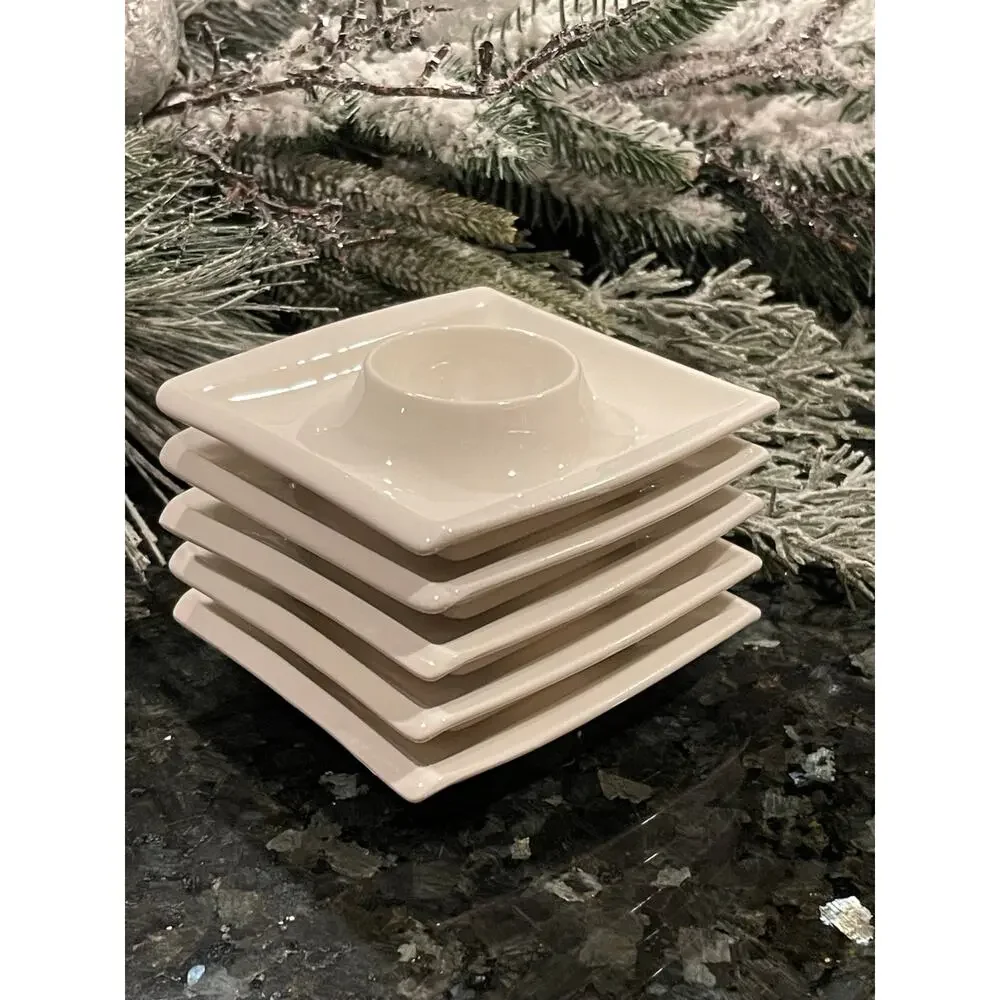 Blance White Porcelain Egg Cup, Set of 5